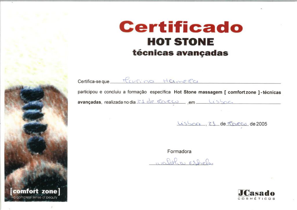 Certificado – Hot Stone: Técnicas Avançadas