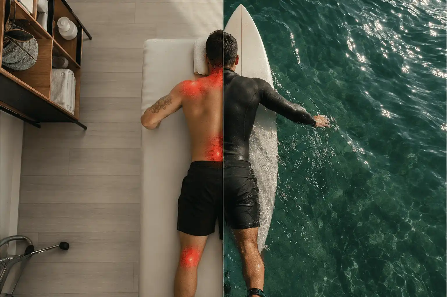 Massagem para surfistas: as 7 zonas do corpo que mais sofrem nas ondas